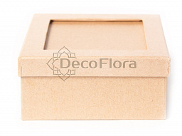 Коробка из картона  квадратная с рамкой 11,5*11,5*6см