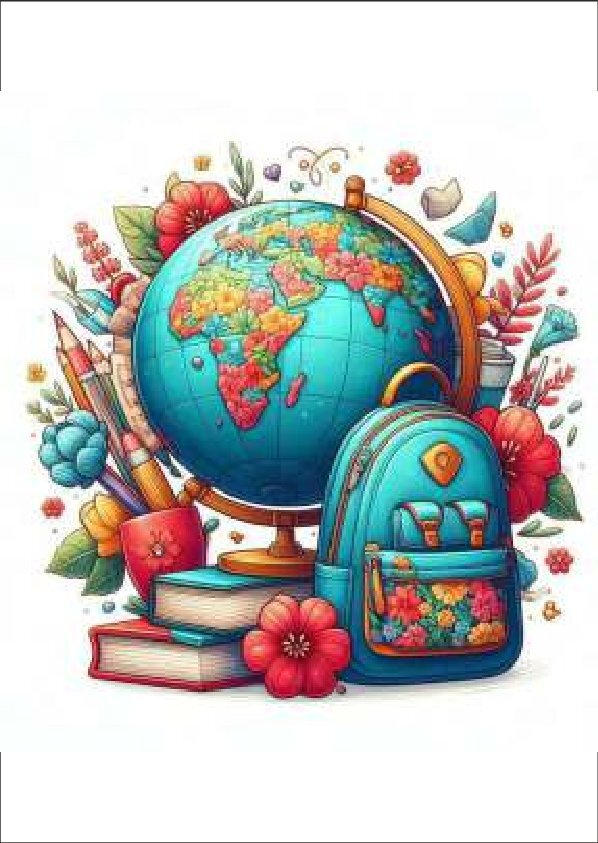 Открытка 10,5*7,5см Глобус и рюкзак