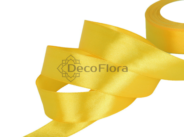 Лента атласная 5cm*20м - 022 - жёлтковый