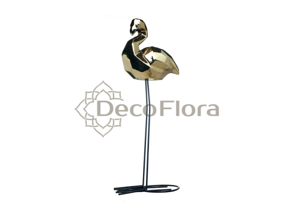 Фламинго керамический d20*12 h52 золотой