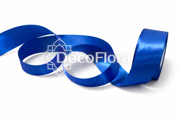 Лента атласная 4cm*25ярд - 040 - синяя