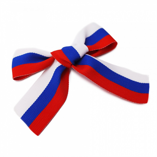Лента простая 3,5см*5м триколор с Гербом
